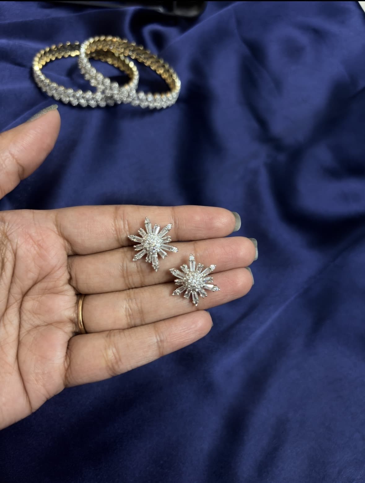 Stardust Starburst Studs | Anti-Tarnish Silver-Toned Earrings